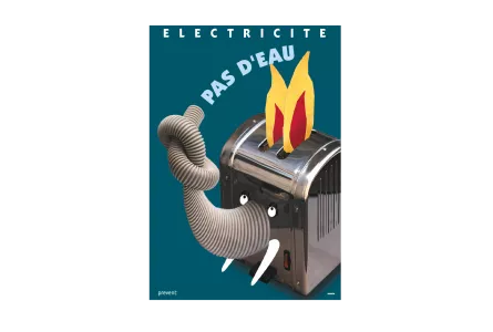 Affiches - electricite pas d'eau